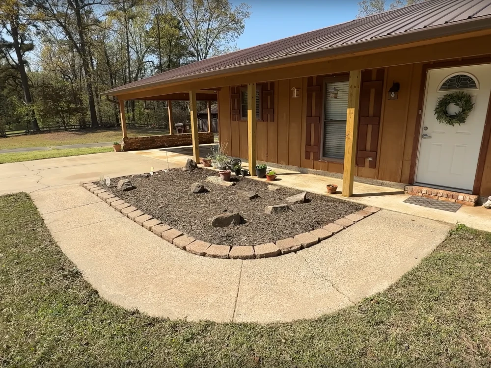 After pressure washing